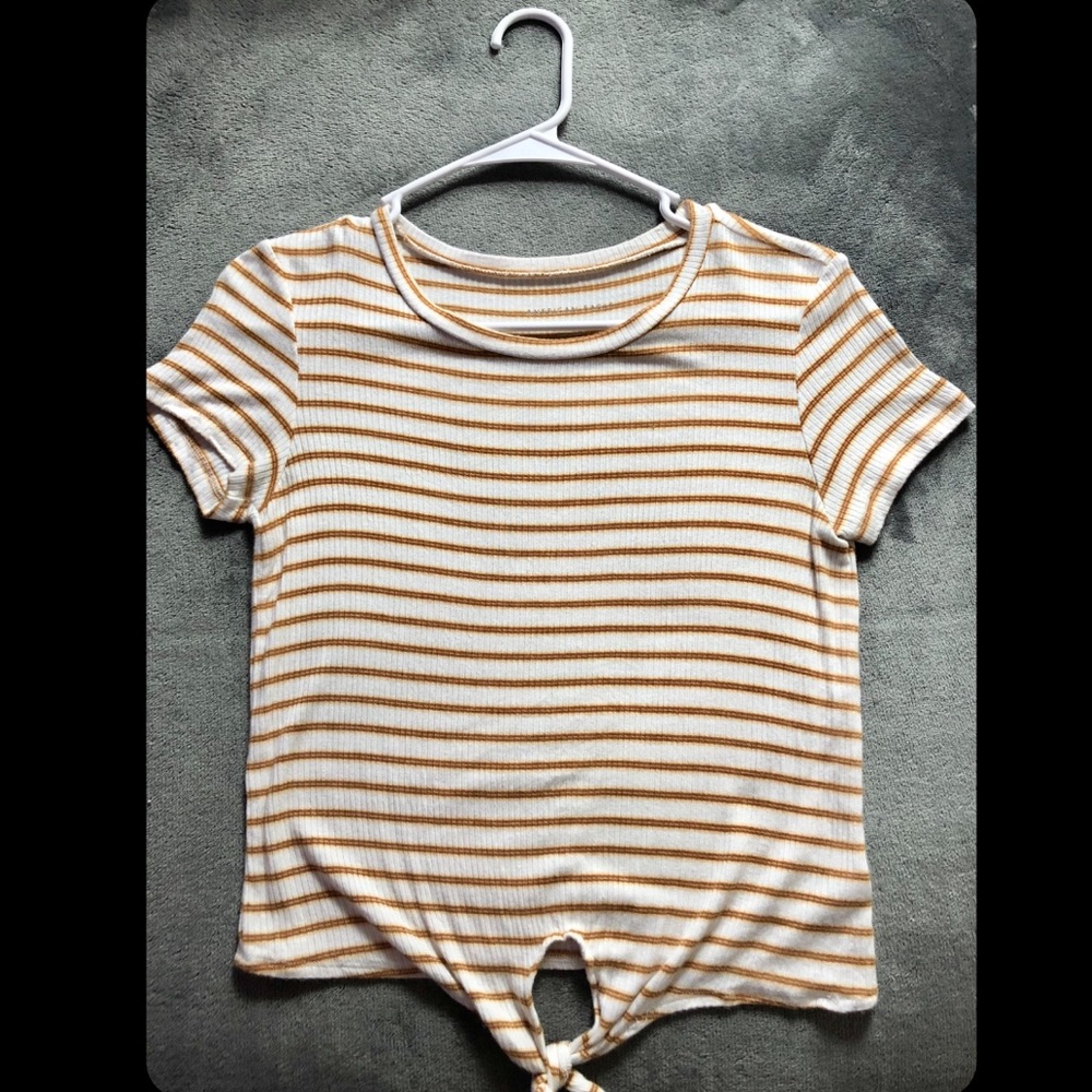 American Eagle Striped Shirt with Tie